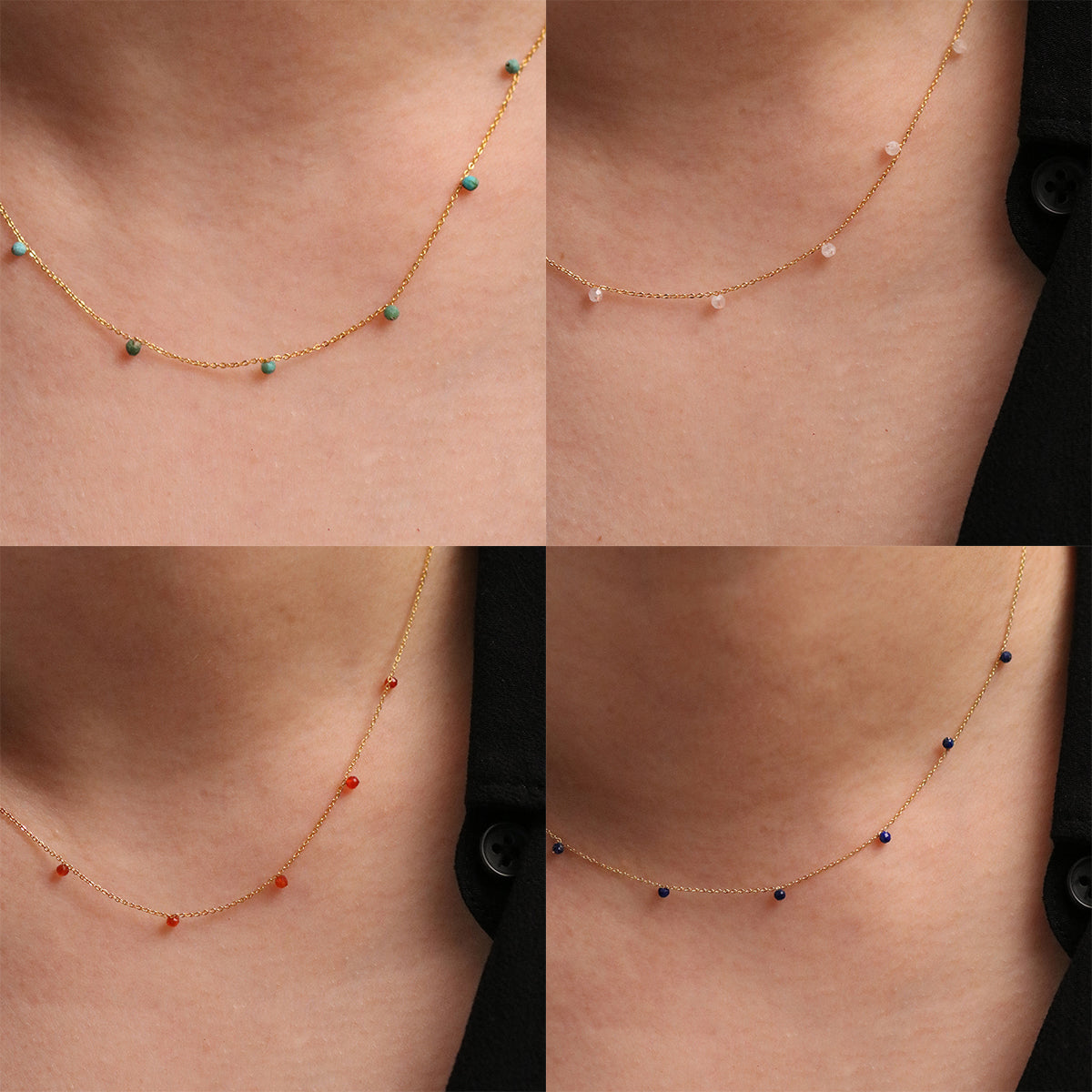 Berry gemstone necklace-3