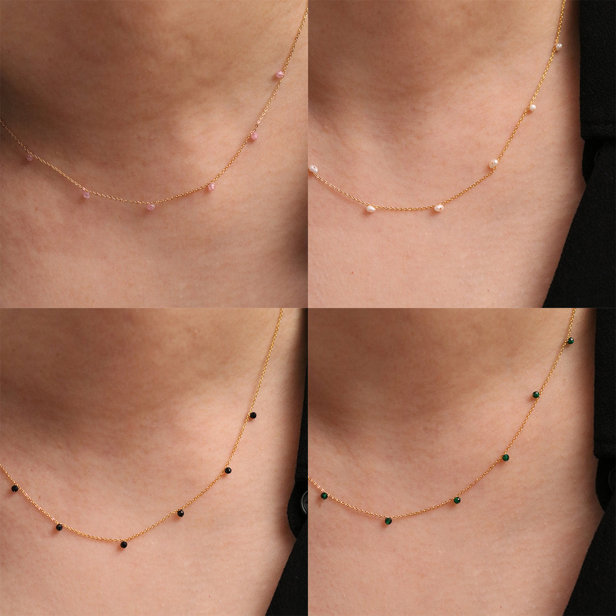 Berry gemstone necklace-4