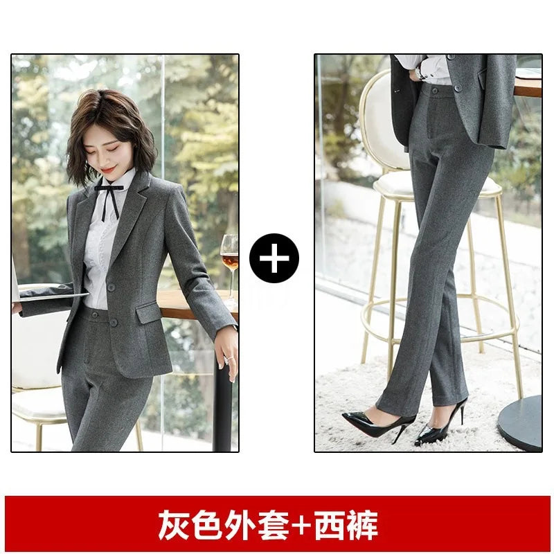 929 Autumn Professional Women's Suit Set Elegant Business Formal Interview Outfit Hotel Manager Workwear Uniform