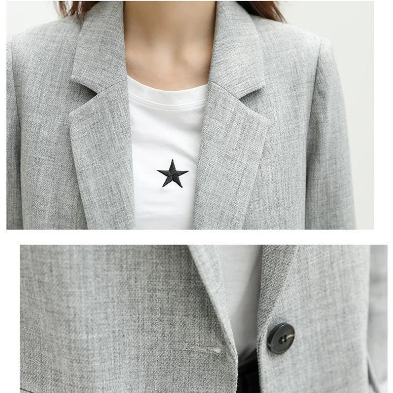 Korean Version of Casual Suit Ladies Jacket Fashion Business Plaid Suit Women Work Office Suit Women Coat Women Jacket 2024 New