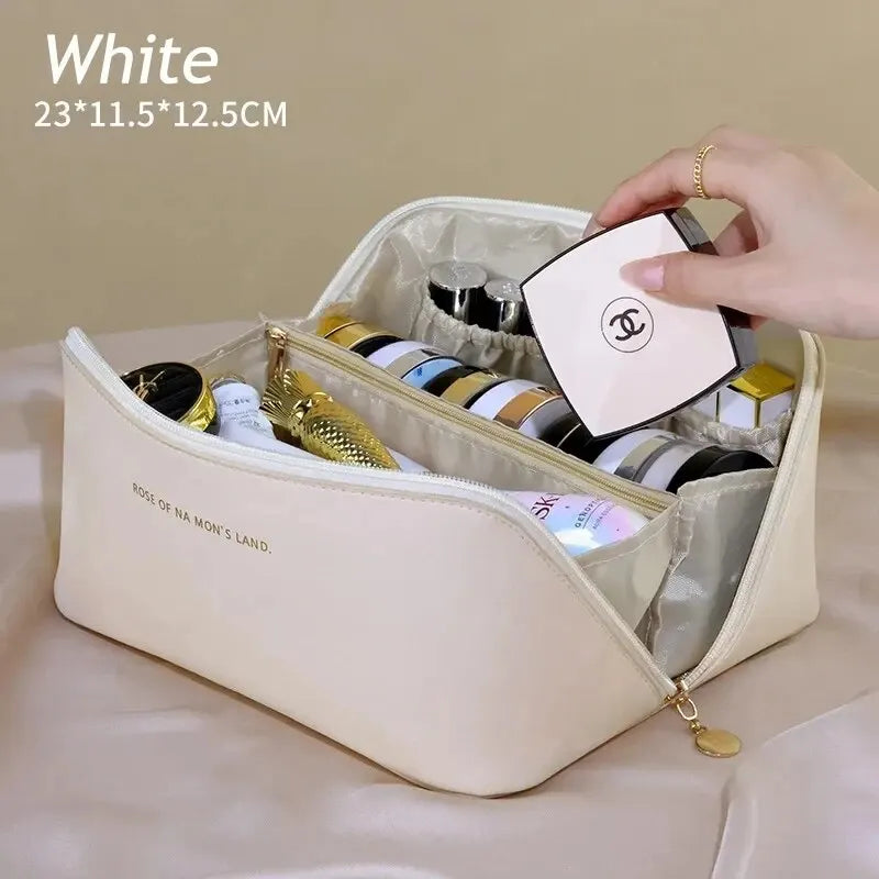 Makeup Organizer Female Toiletry Kit Bag Make Up Case Storage Pouch PU Lady Box, Cosmetic Bag, Organizer Bag For Travel Zip 