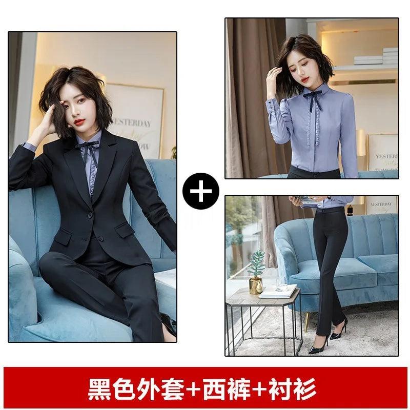 929 Autumn Professional Women's Suit Set Elegant Business Formal Interview Outfit Hotel Manager Workwear Uniform