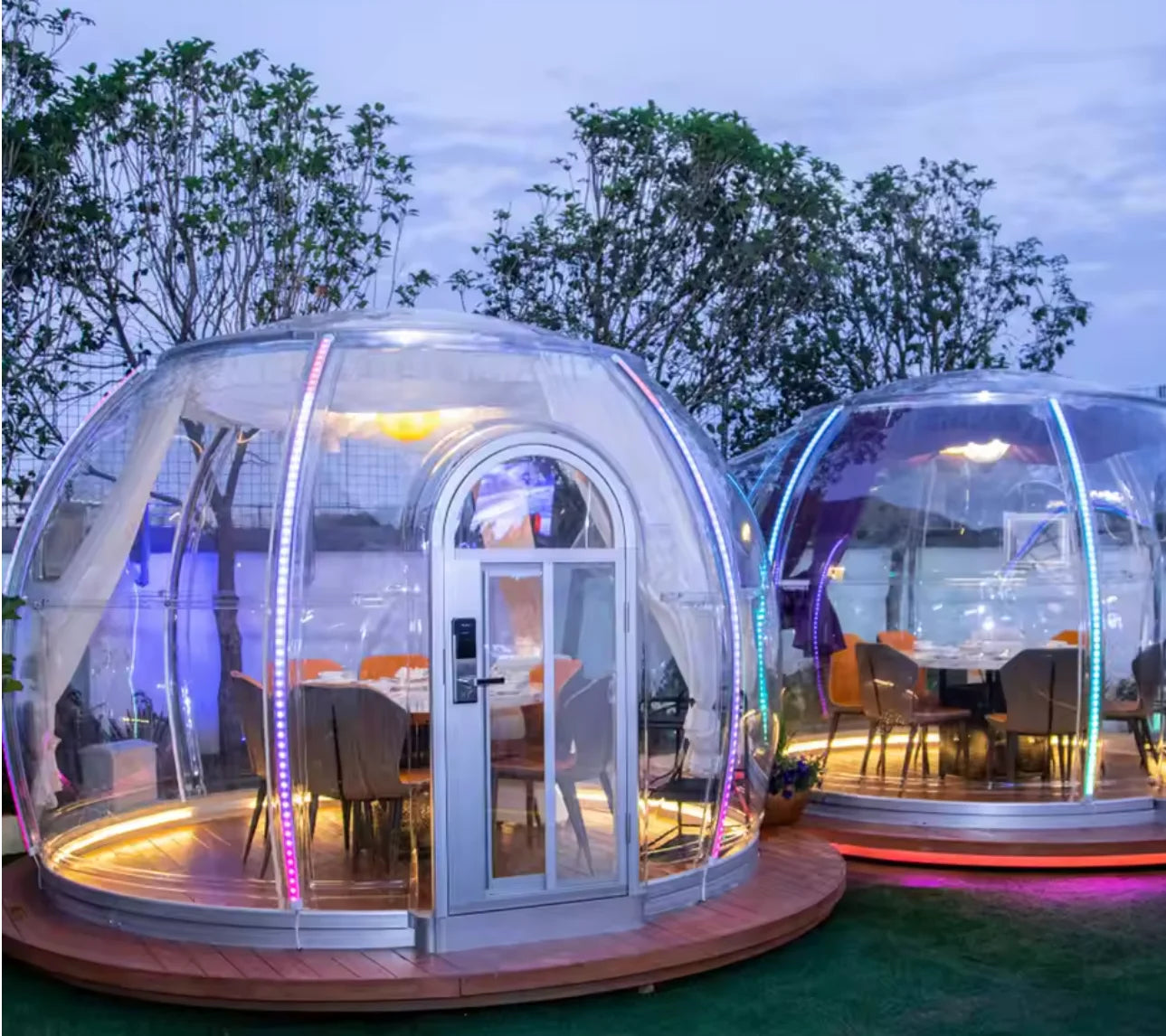 Resort starry sky house panoramic beautiful camping transparent camping tent dome house