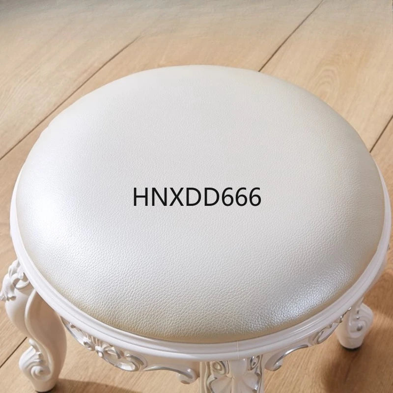 European style low stool modern bedroom stool off-white Hallway ottoman vanity chair makeup Footrest Interior home furniture