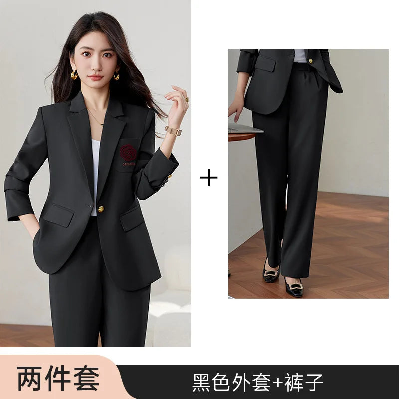 Off-White Blazer for Women with High-End Elegant Socialite Style2025Early Spring New Fashion Casual Business Formal Wear