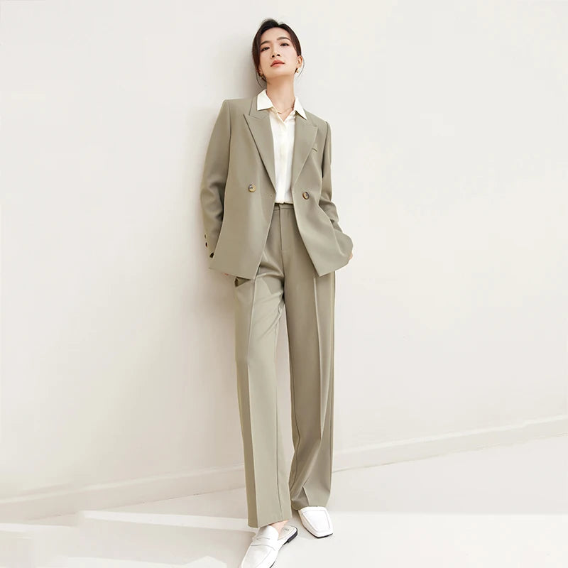 SENTUBILA Blazer Pant Suit Two Piece Set For Women Business Work Outfits 2025 Autumn Elegant Fashion Clothing Sets 133Z49975