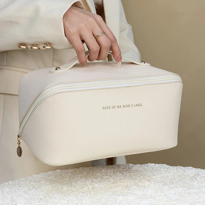Makeup Organizer Female Toiletry Kit Bag Make Up Case Storage Pouch PU Lady Box, Cosmetic Bag, Organizer Bag For Travel Zip 