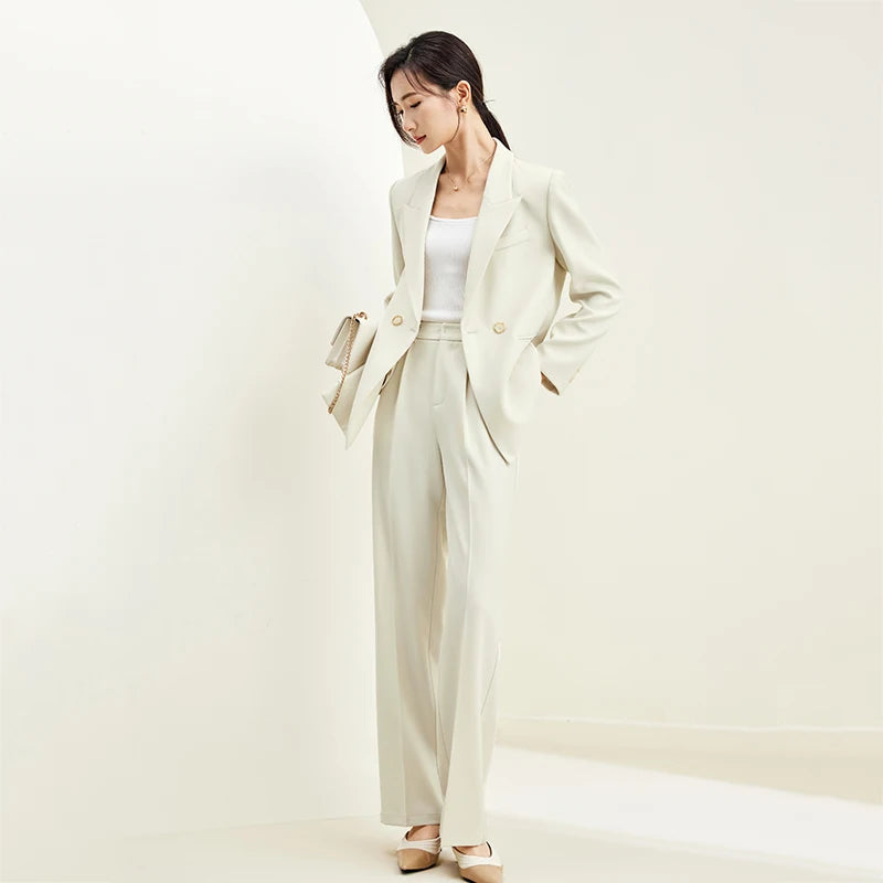 SENTUBILA Blazer Pant Suit Two Piece Set For Women Business Work Outfits 2025 Autumn Elegant Fashion Clothing Sets 133Z49975