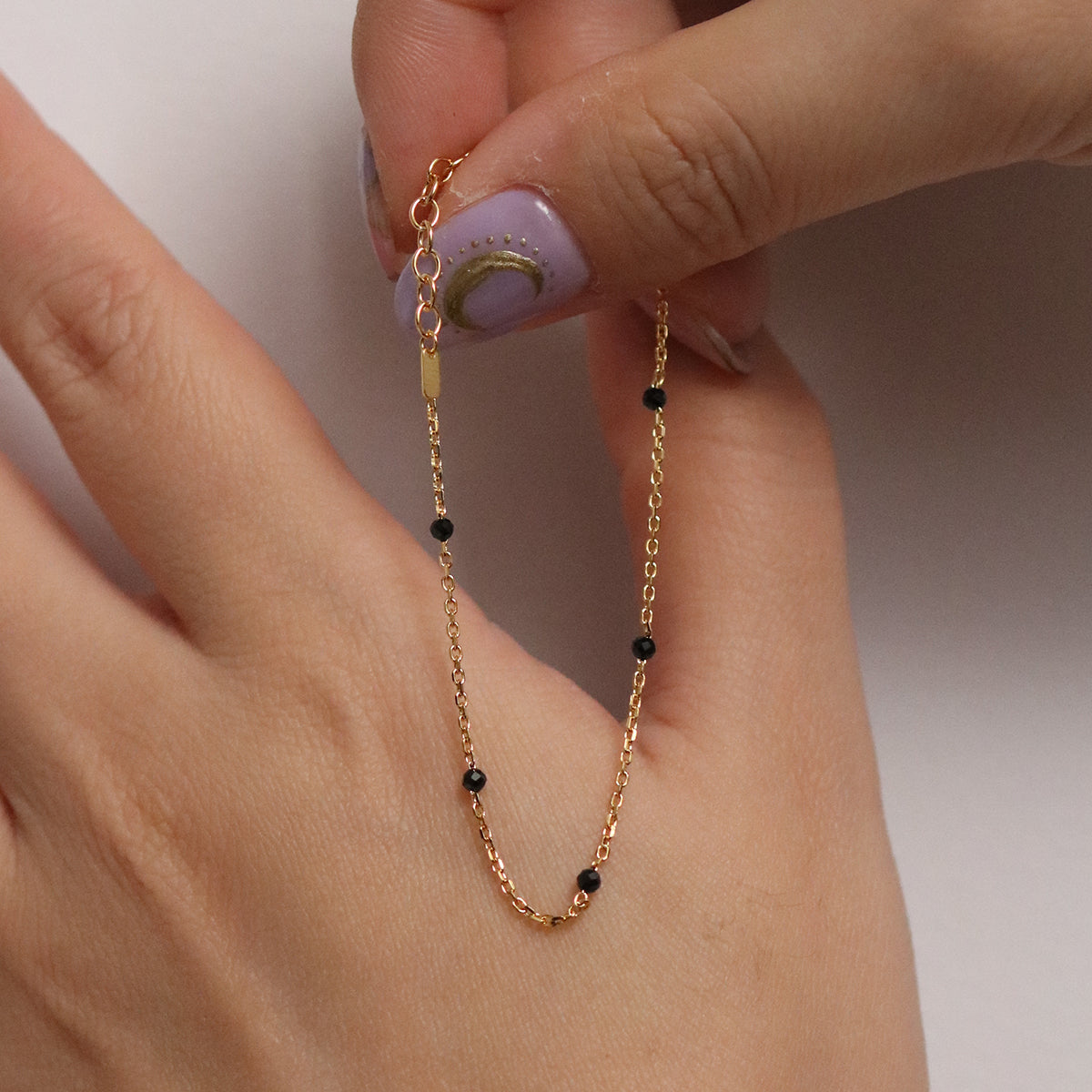 Black spinel bracelet-1