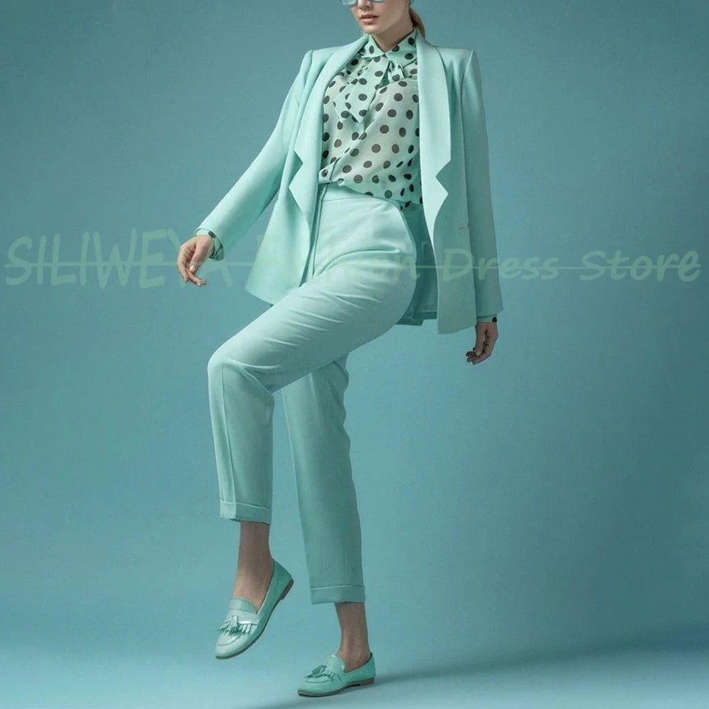 Fashion 2 Piece Set Women Chic Outfits Spring Autumn Female Blazer Sets Luxury Conjunto De Dos Piezas Para Mujer Elegante