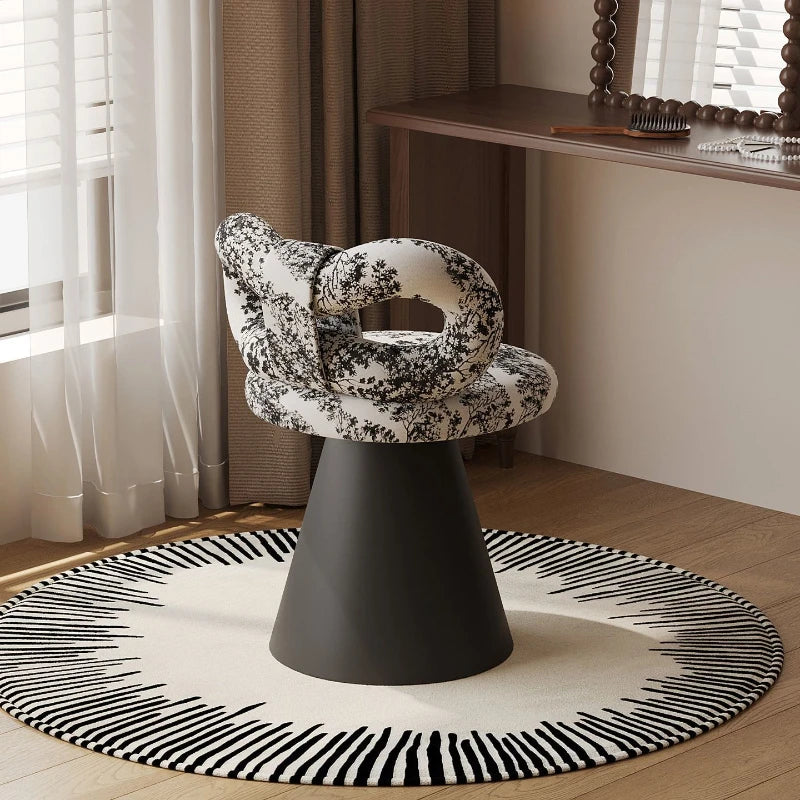 Middle Ancient Style Rotatable Bedroom Dressing Stool, Internet Famous Dressing Chair,Dressing Table, Bow Shaped Vanity Stools
