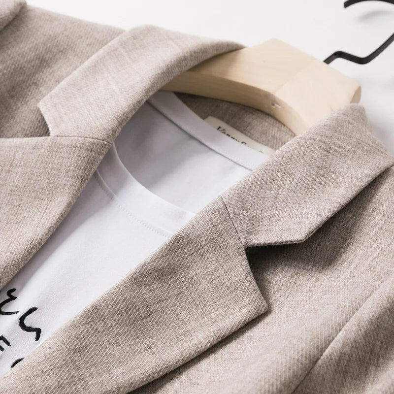 Autumn New Ladies Long Sleeve Spring Casual Blazer Fashion Business Plaid Suits Women Work Office Blazer Coats Female Jacket