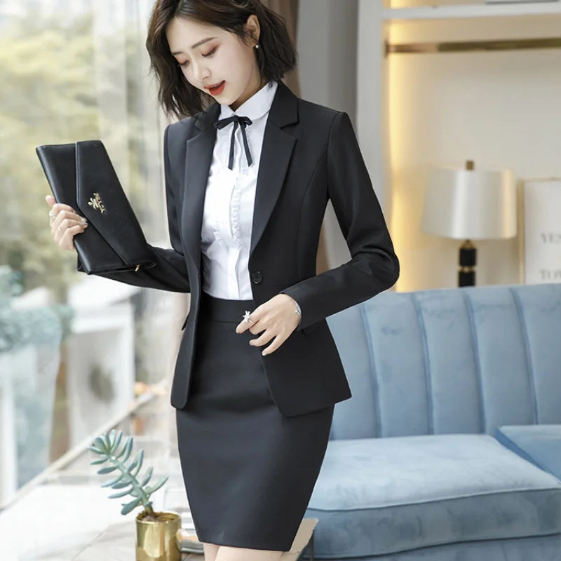 929 Autumn Professional Women's Suit Set Elegant Business Formal Interview Outfit Hotel Manager Workwear Uniform