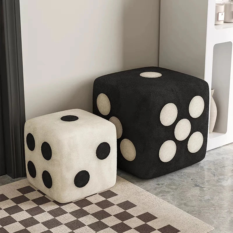 Nordic Solid Wood Frame Shoe Stool Bedroom Ottoman Comfortable Multifunctional Small Stool High Weight Capacity Low Stool