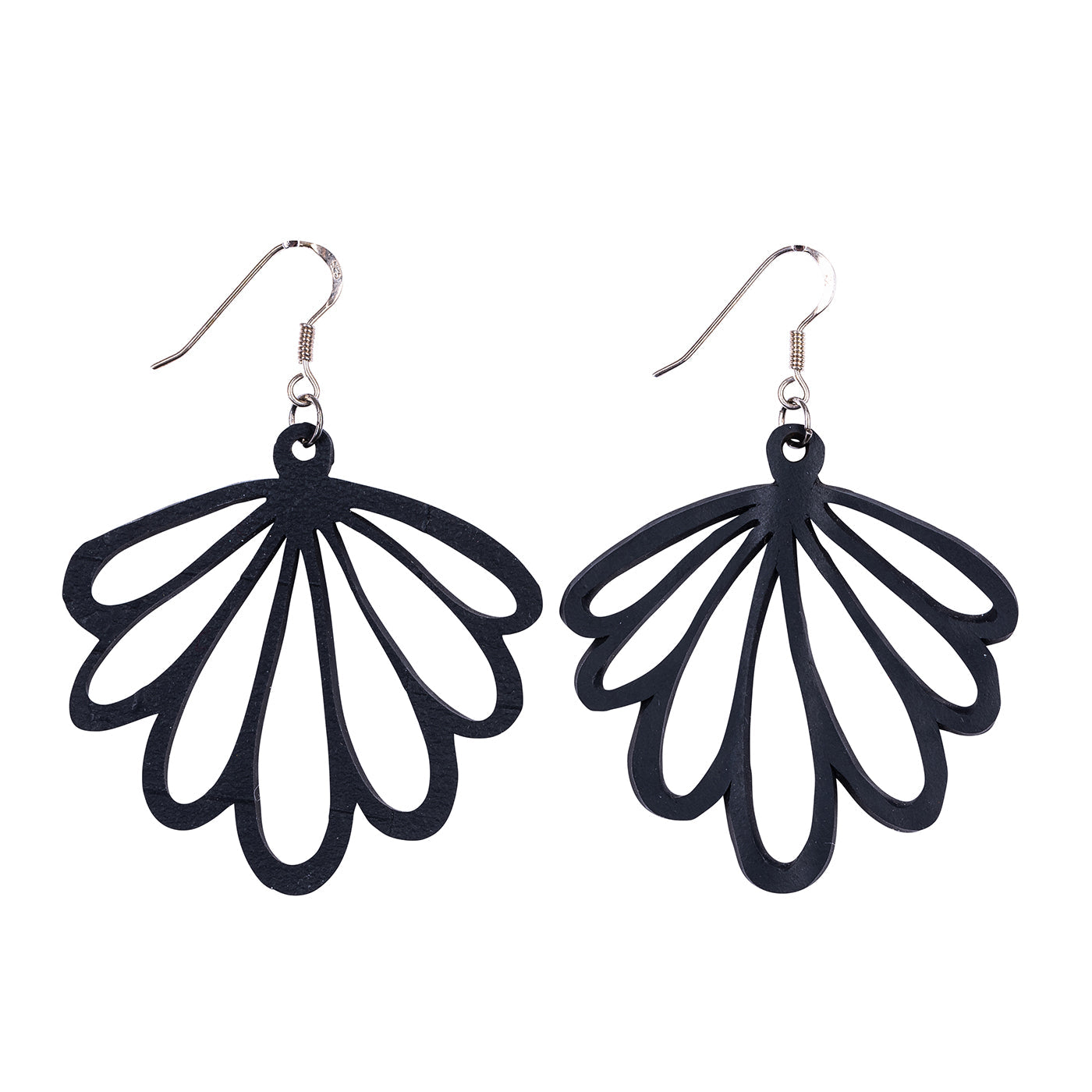 Shell Recycled Rubber Earrings Eco-Friendly Design-1