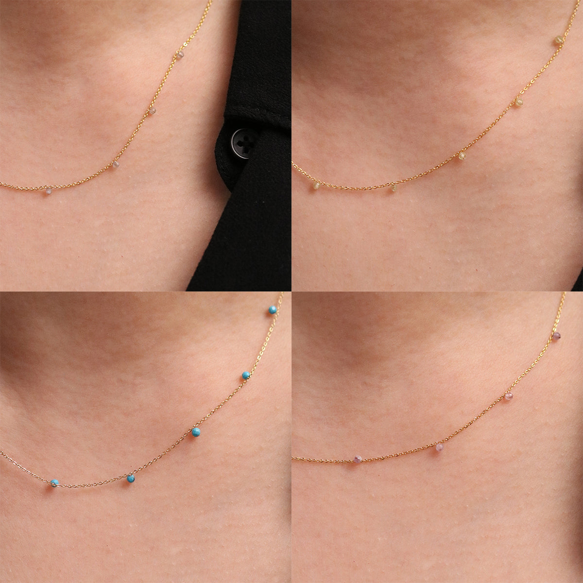 Berry gemstone necklace-2