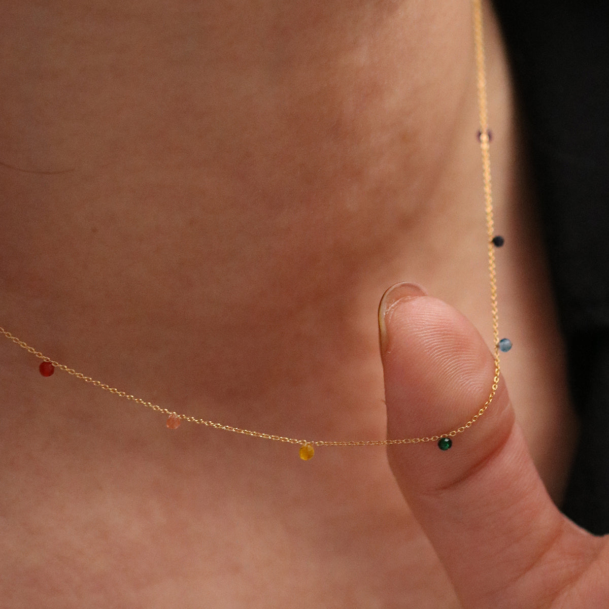 Berry gemstone necklace-1