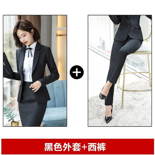 929 Autumn Professional Women's Suit Set Elegant Business Formal Interview Outfit Hotel Manager Workwear Uniform