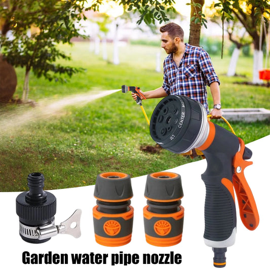 Water Hose Nozzle Water Sprayer Nozzle For Garden Hose High Pressure Irrigation Attachment Head With 8 Adjustable Spray Patterns