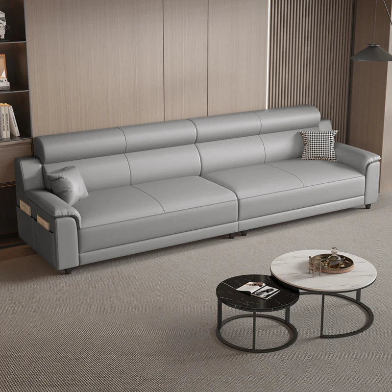 New small apartment cat skin scratching technology leather art simple light luxury straight row of three or four people
