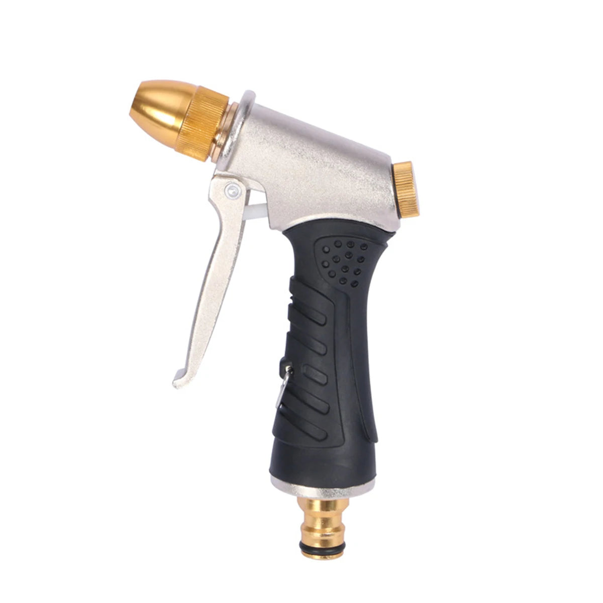 "Metal Nozzle Adjustable Garden Water Gun - Multi-Function Spray Gun for Plant Watering Car Washing Pet Shower Outdoor Cleaning