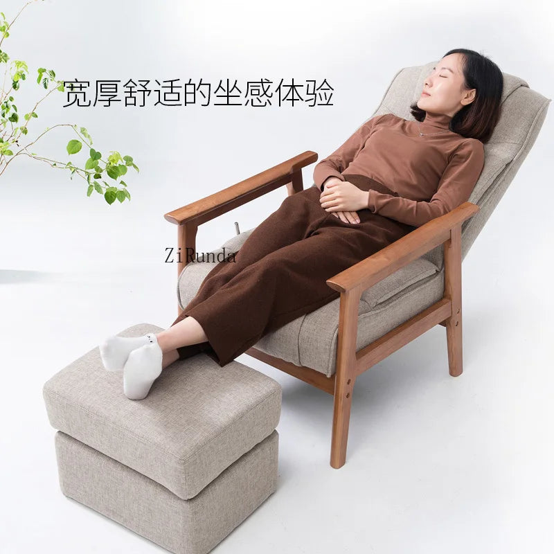 Elderly Chair Home Leisure Chair Modern Simple Back Chair Solid Wood Lunch Break