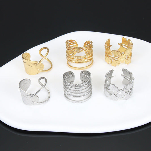European And American Stainless Steel Adjustable Finger Ring