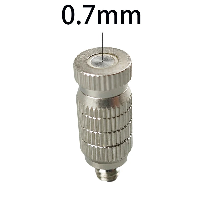 20pcs High Pressure Zinc Plated Misting Nozzle Sprayer Head for Outdoor 0.1MM-0.8MM