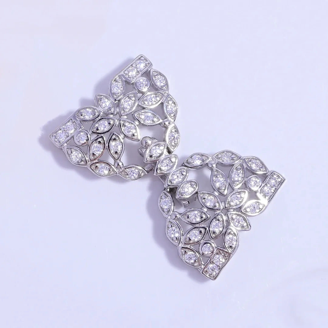 S925 Sterling Silver Multi - row Pearl Necklace and Bracelet Clasp, DIY Handmade Pearl Beading Link Clasp Accessories SK118
