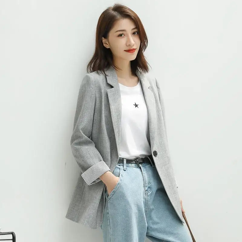 Korean Version of Casual Suit Ladies Jacket Fashion Business Plaid Suit Women Work Office Suit Women Coat Women Jacket 2024 New