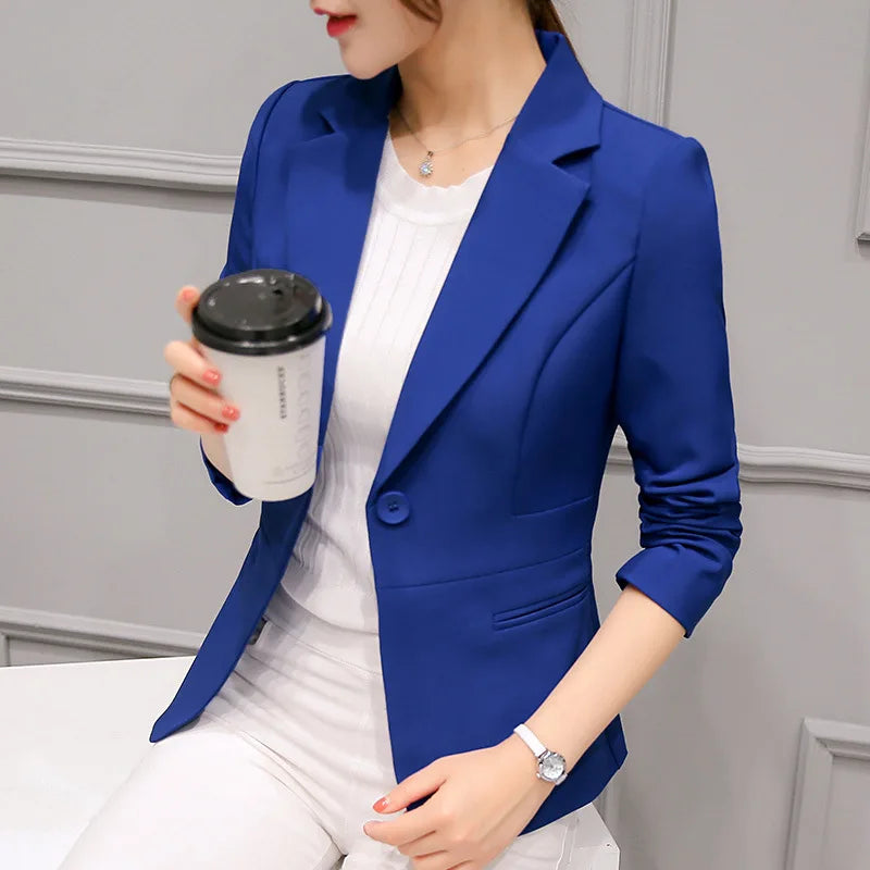 Elegant Business Lady Blazers Jacket 2025 Women Work Blazer Female Casual Coat Formal Blazers Office Work Suit Pockets Jackets