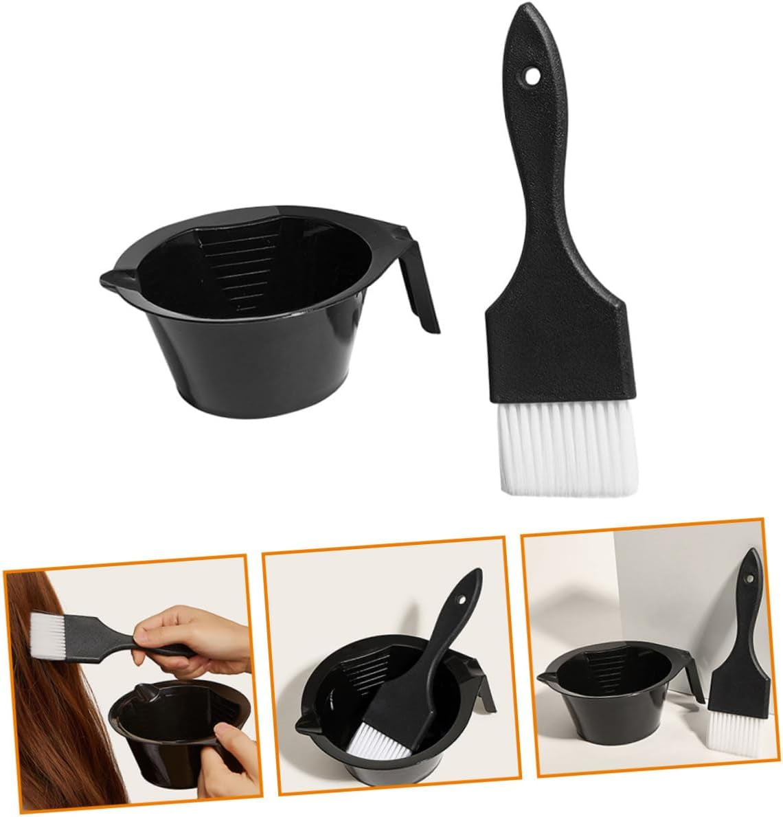 1 Set Hair Dye Brush Hair Dye Bowl Hair Dyeing Hair Coloring Mixing Bowl Hair Coloring Brush Comb Hair Coloring Brush and Bowl Hair Dye Mixing Bowl Hair Coloring Bowl