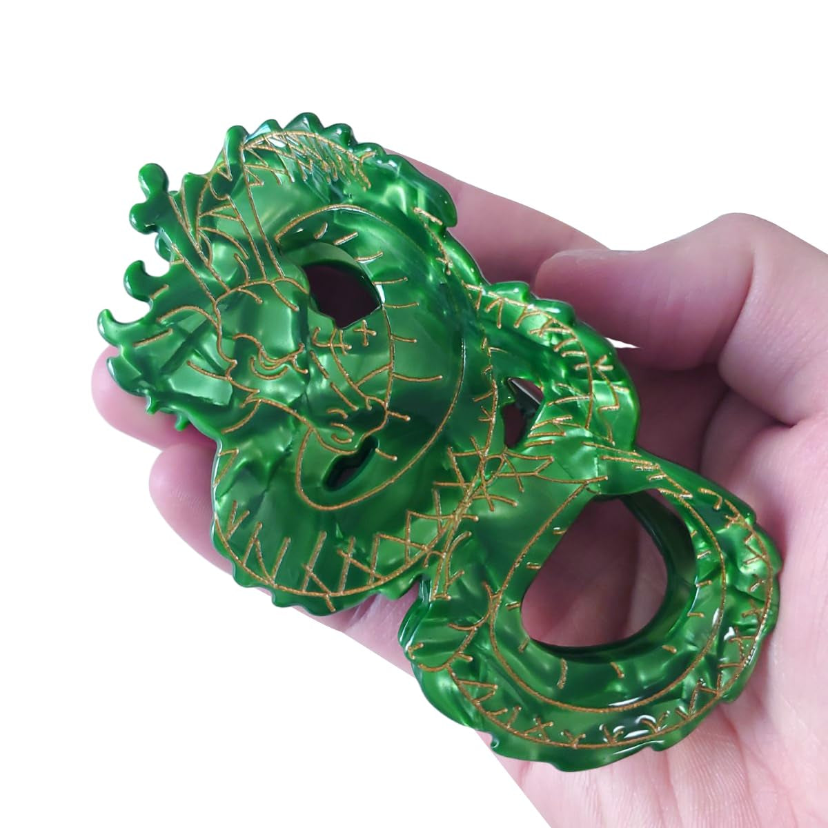 Dragon Hair Clip,Acetate Hair Claw,Small Hair Clips for Women,Green