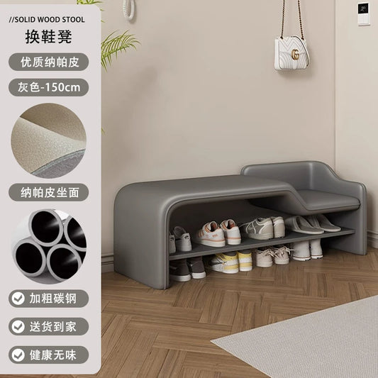 Italian light luxury shoe change stool household door shoe stool entrance entrance parent-child bench bedroom rest stool living