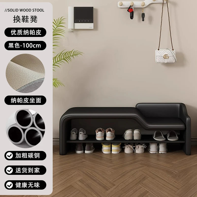 Italian light luxury shoe change stool household door shoe stool entrance entrance parent-child bench bedroom rest stool living