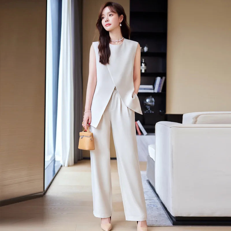 Elegant and Chic Two-Piece Summer Outfit for Women2024Spring Summer New High-End Internet Celebrity Street Style Autumn Fashiona
