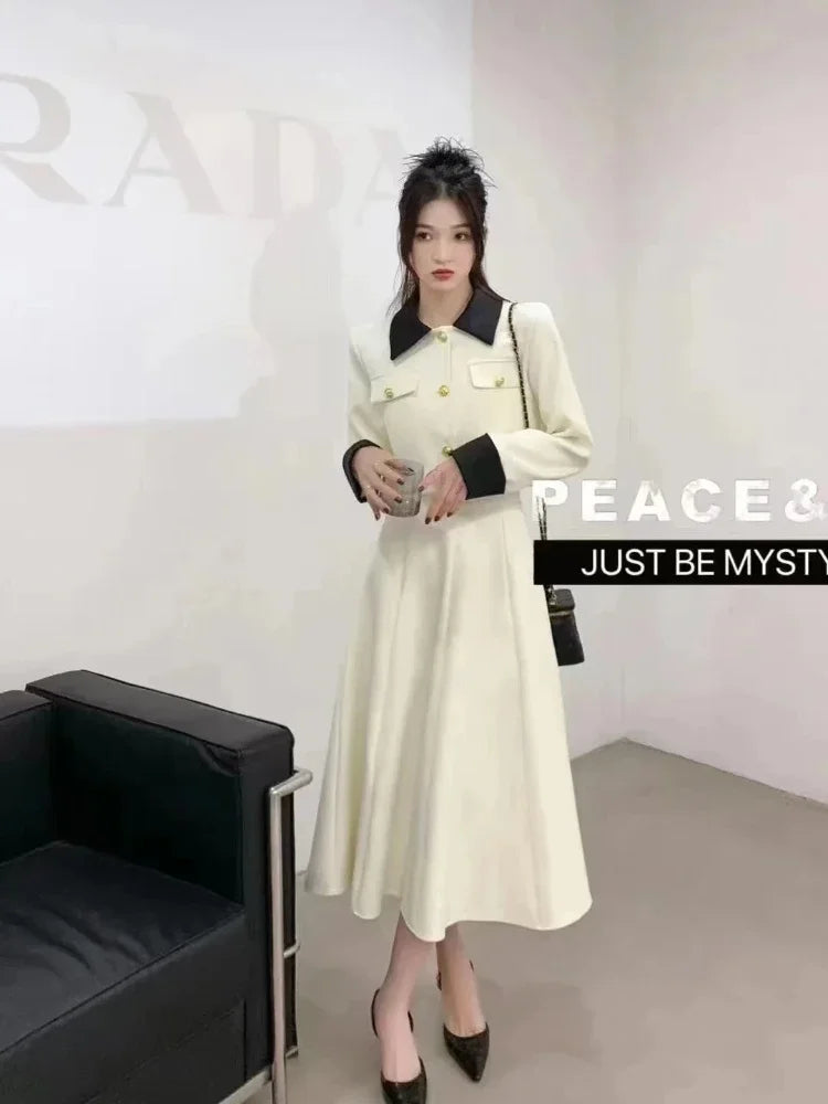 Insozkdg Autumn High Quality Ensemble Femme 2 Piece Sets Women Outfits Fashion Short Jacket Coat + Pleated Skirt Two Piece Set
