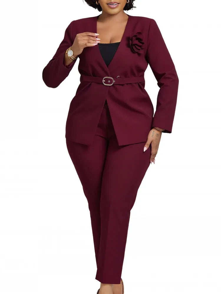 Fashion Set For Women 2 Piece Sets New Arrival Matching Two Pieces Sets Long Sleeve blazer Top And Pants Suits Outfits Clothing