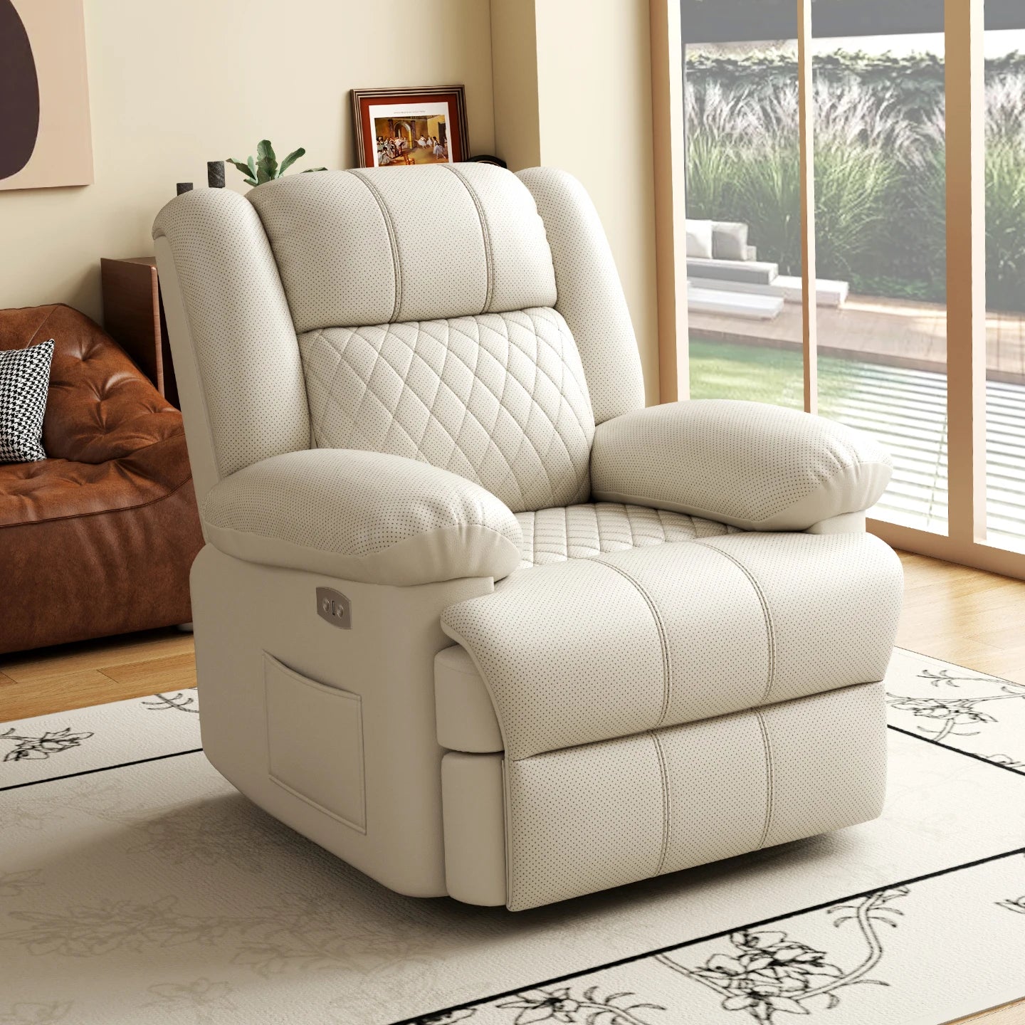 Multifunctional first-class space sofa hair single electric massage living room small apartment rockable rotating manicure