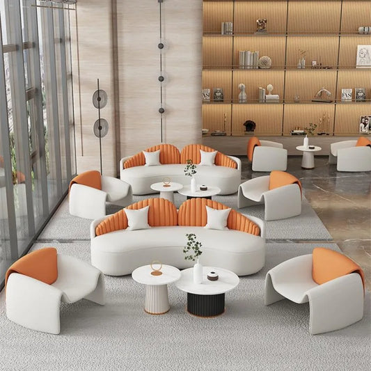 High-end sofa table and chair hotel shopping mall leisure chair lobby guest sofa milk tea shop combination