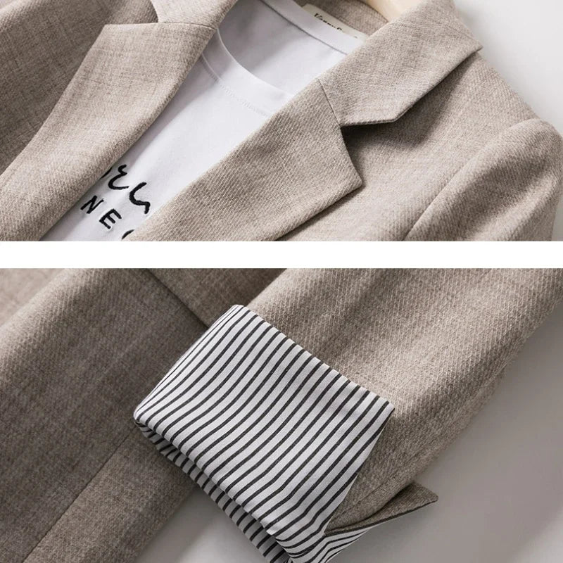Ladies Long Sleeve Spring Casual Blazer 2024 New Fashion Business Plaid Suits Women Work Office Blazer Women Coats  Woman Jacket