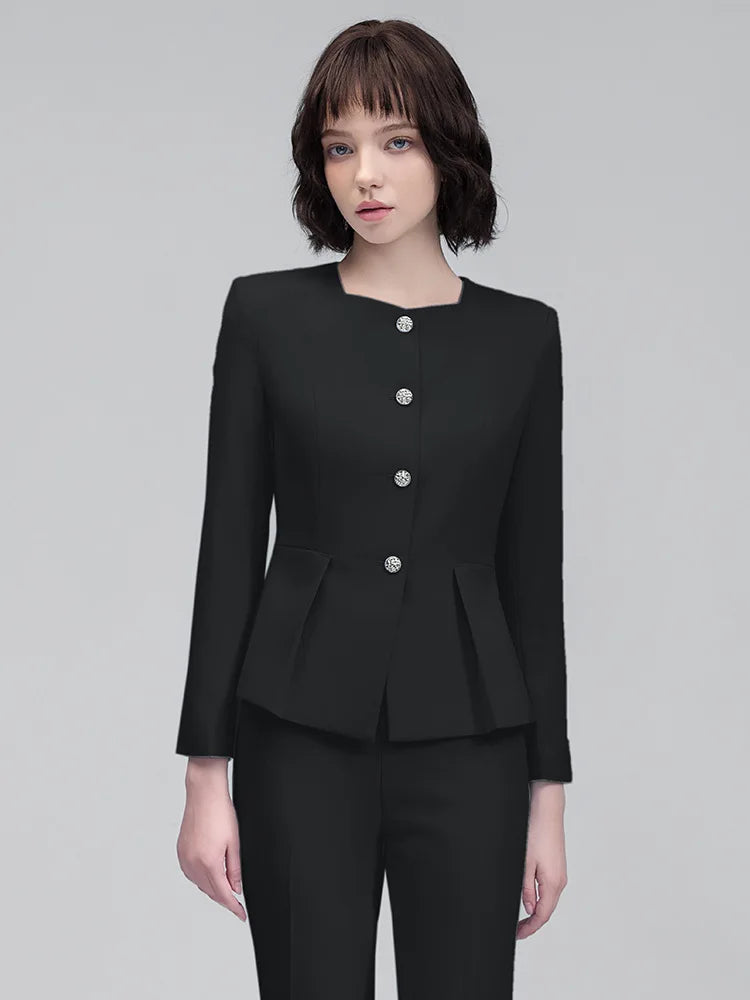 Elegant Styles Formal Women Business Suits with Pants and Jackets Coat OL Office Professional Pantsuits Trousers Set Blazer