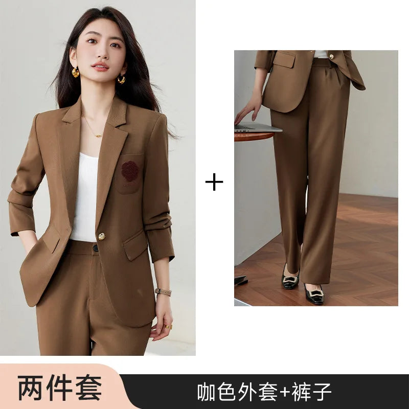 Off-White Blazer for Women with High-End Elegant Socialite Style2025Early Spring New Fashion Casual Business Formal Wear