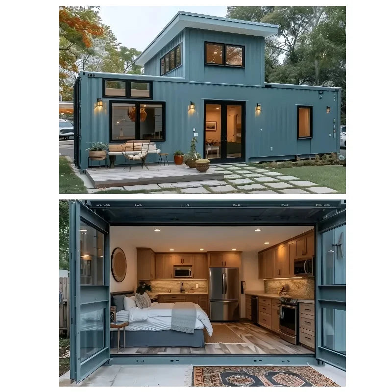 40FT Prefab Container House Expandable Steel Villa for Hotel/Apartment Use with Bedroom Included