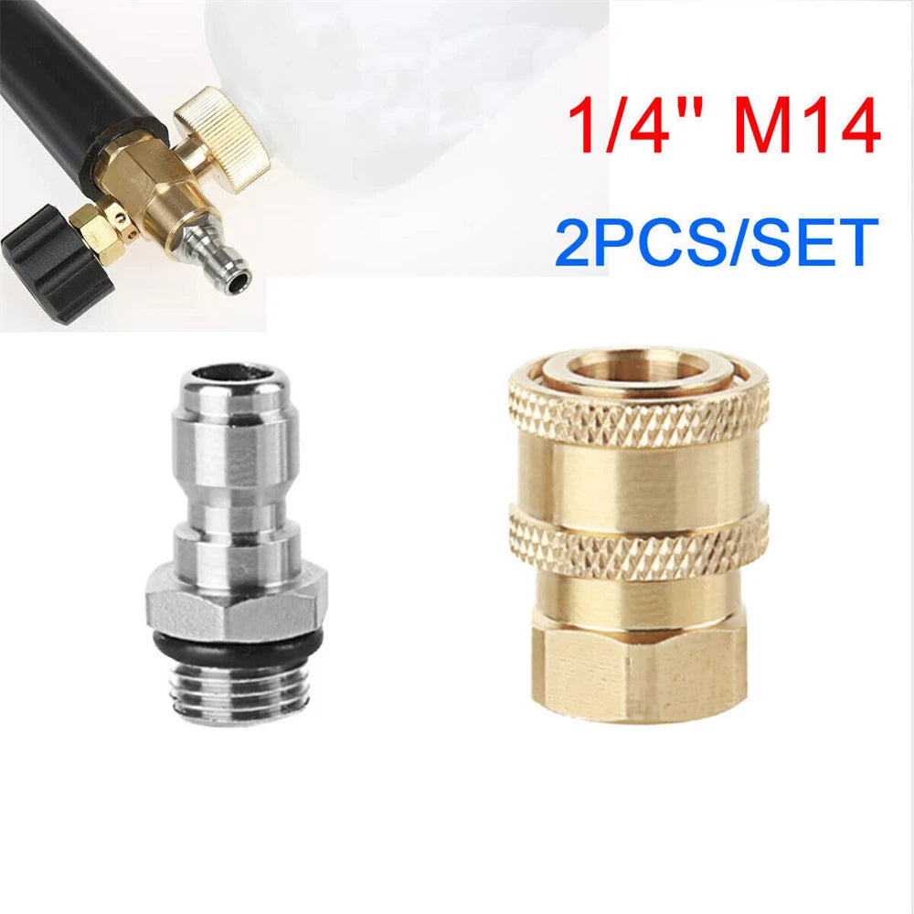 1/4'' Quick-Release Connect Fitting Pressure Washer Coupling Connector Adapter