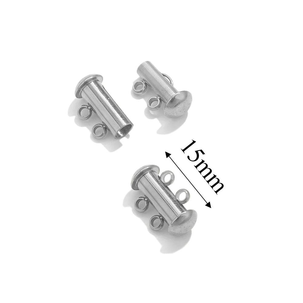 2pcs Stainless Steel Rose Flower Magnetic Connectors Clasps Magnet Charms End Cap for DIY Jewelry Making Bracelet Necklace Parts