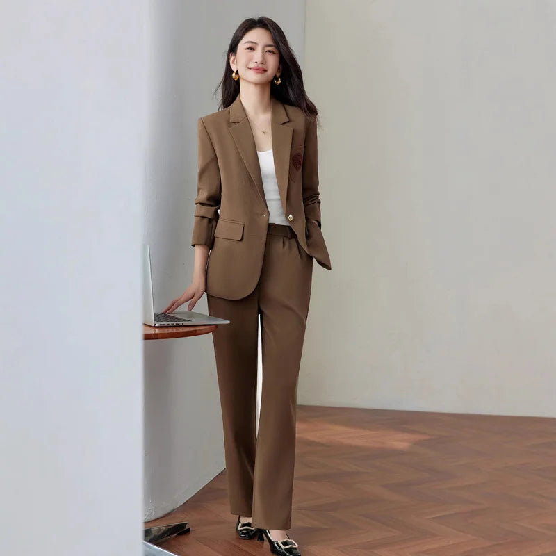 Off-White Blazer for Women with High-End Elegant Socialite Style2025Early Spring New Fashion Casual Business Formal Wear