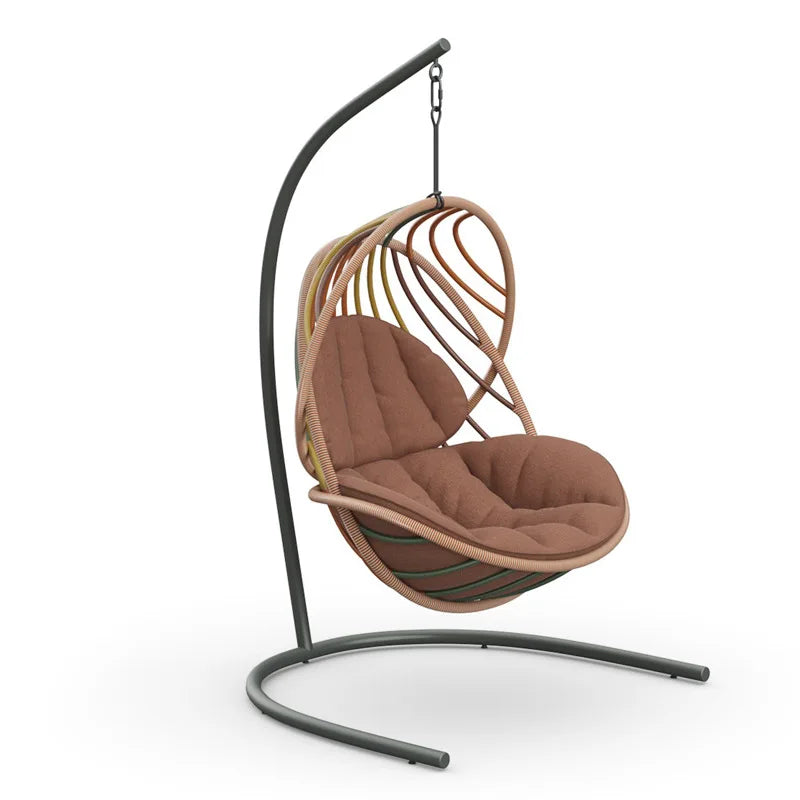 Rattan Wicker Egg Shaped Hanging Cane Swing Chair Fashion Hanging Swing Chair
