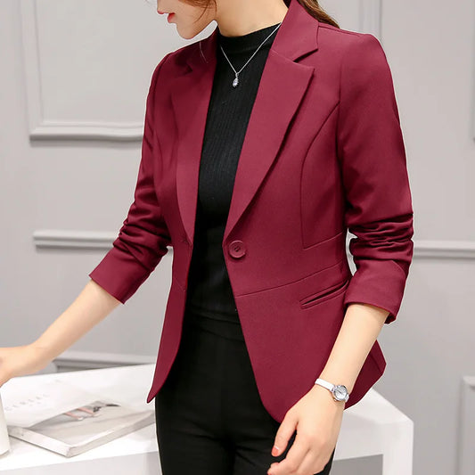 Elegant Business Lady Blazers Jacket 2025 Women Work Blazer Female Casual Coat Formal Blazers Office Work Suit Pockets Jackets