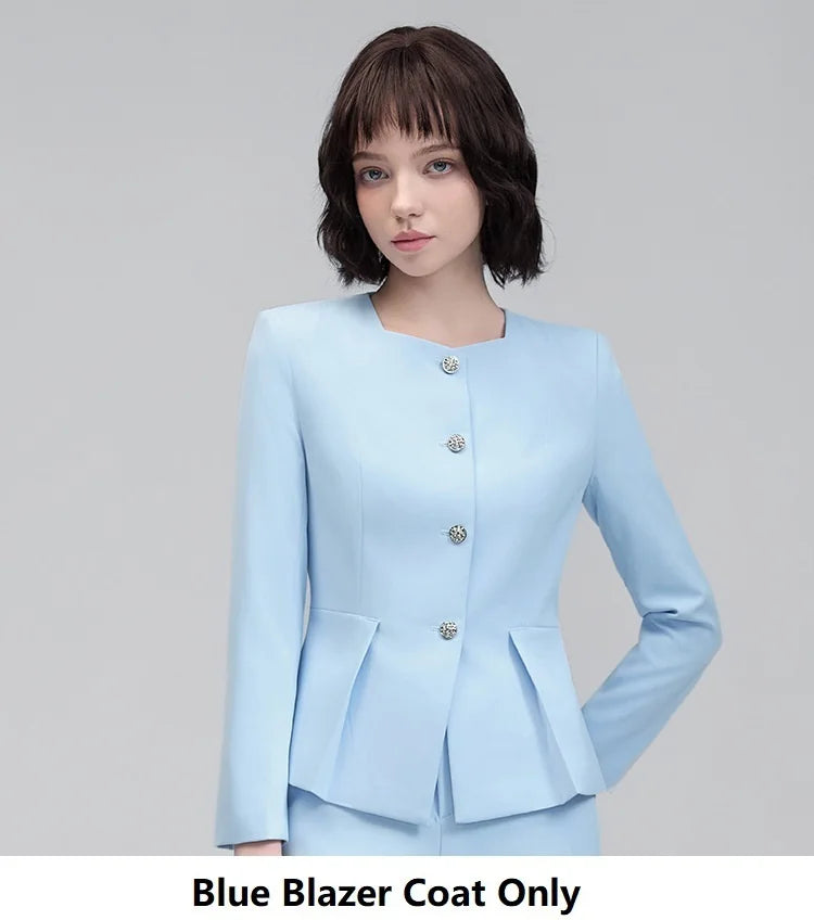 Elegant Styles Formal Women Business Suits with Pants and Jackets Coat OL Office Professional Pantsuits Trousers Set Blazer
